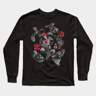 Magic birds and flowers. Petrykivka Painting. Long Sleeve T-Shirt